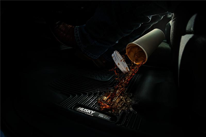 Ford F-150 Floor Liners - Rear - Husky Liners - X-act Contour, 2nd Row - Black - `09-`12